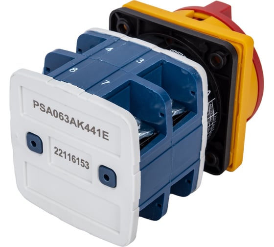 Аварийный переключатель Emas 4 полюса, двухпозиционный 0-1, 63А PSA063AK441E