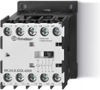 Миниконтактор Finder 3NO 9A (АС3 400В) + 1NO 2A; контакты AgSnO2; катушка 24В АС; степень защиты IP20 6K0480244809
