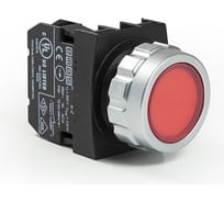 Нажимная кнопка Emas серии H, установочный 30 мм, 1НЗ, красная H200DK
