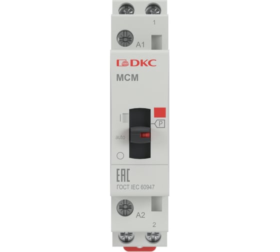 Контактор модульный DKC YON max типа MCМ с ручным управлением, 2P, 25A, 240В, 2НО MCM 25 20 A240 MCM-25-20-A240