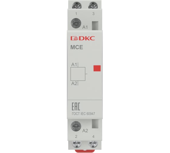 Контактор модульный DKC YON max типа MCE, 2P, 16A, 240В, 2НО 1 ШТ MCE 16 20 A240 MCE-16-20-A240