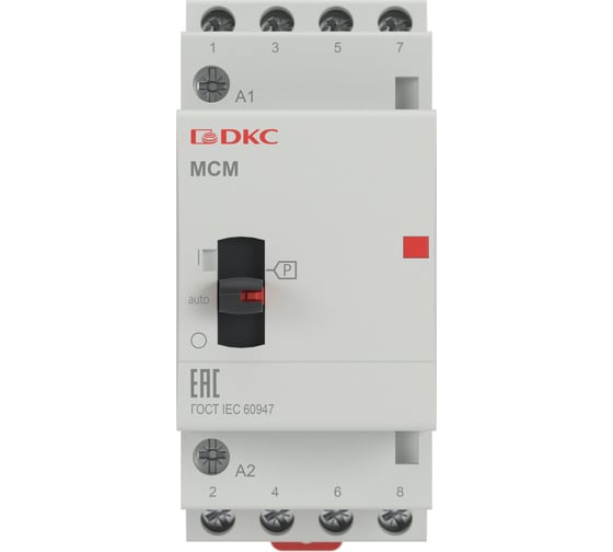 Контактор модульный DKC YON max типа MCМ с ручным управлением, 4P, 25A, 240В, 4НО MCM 25 40 A240 MCM-25-40-A240
