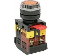 Кнопка APEX ABLFS-22 с подсветкой, желтая, NO+NC, 230В AC SC21011