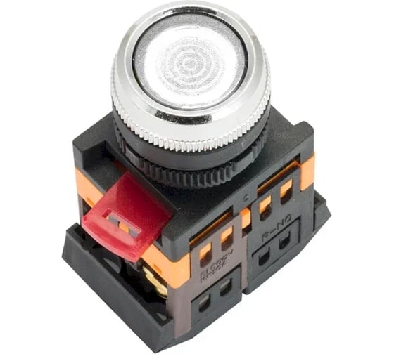 Кнопка APEX ABLFS-22 с подсветкой, белый, NO+NC, 230В AC SC21010 1