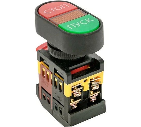 Кнопка APEX APBB-22N "Пуск-Стоп", овальная, NO+NC, 220В AC SC21610 1