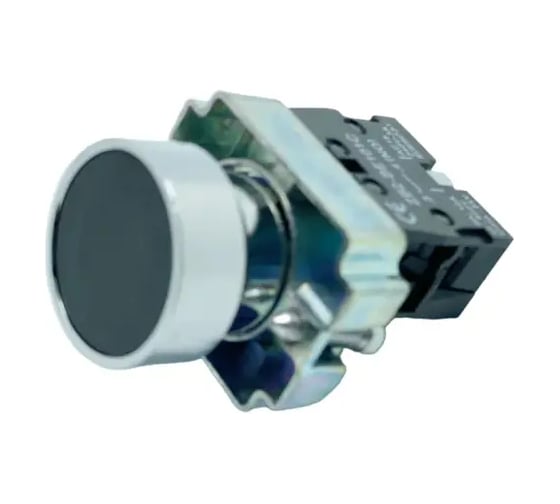 Кнопка APEX BA21 черная, NO, 220В AC SC21812 1