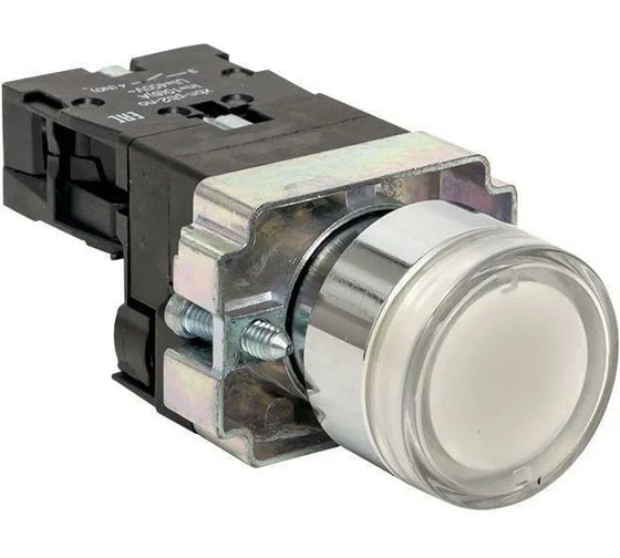 Кнопка APEX BA21 с подстветкой, белая, NO, 230В AC SC21810 1