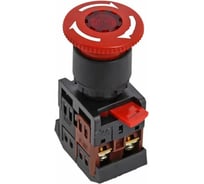 Кнопка APEX AE-22 поворотная, блокировка, NO+NC, Грибок, 220В AC SC21110