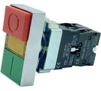 Кнопка APEX LAY5-BW8465 "I-O", прямоугольная, NO+NC, 220В AC SC22210