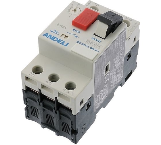 Пускатель ANDELI GV2-M14 6А~10A кнопочный ADL06-609