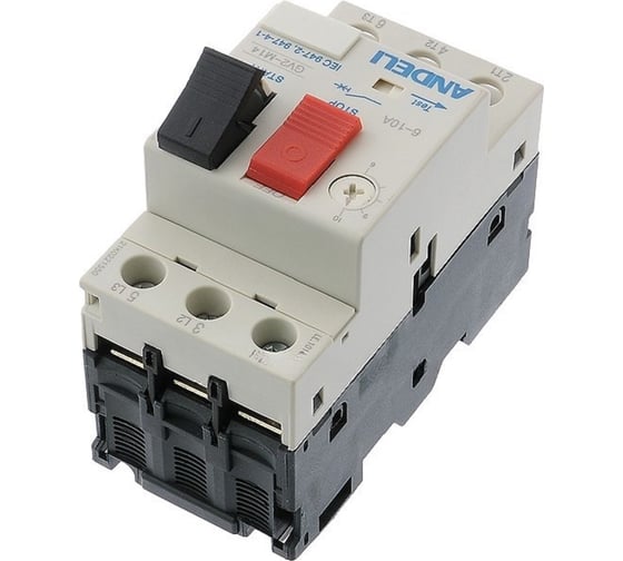 Пускатель ANDELI GV2-M14 6А~10A кнопочный ADL06-609
