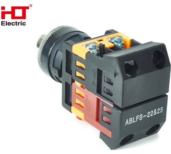 Кнопка HLT ABLFS-22 с подсветкой, NO+NC, 230В, IP40, красный, 10штук/упаковка 085-07-023