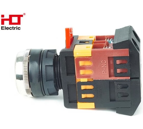 Кнопка HLT ABLFS-22 с подсветкой, NO+NC, 230В, IP40, красный, 10штук/упаковка 085-07-023