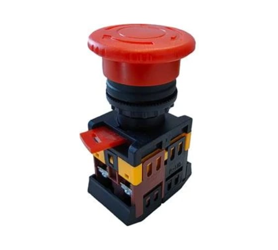 Кнопка HLT AE-22 поворотная, блокировка, NO+NC, Грибок, 230В, IP40, 10штук/упаковка 085-07-040 1