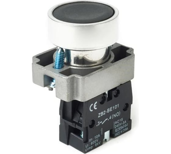 Кнопка HLT BA21 NO, 230B, IP40, черная, 20штук/упаковка 085-07-001 1