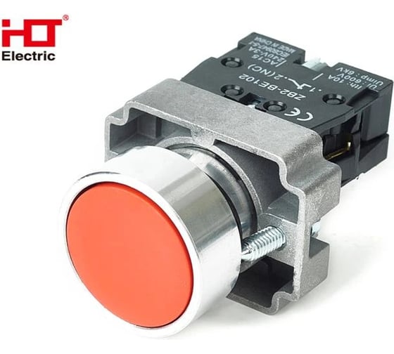 Кнопка HLT BA41 NO, 230B, IP40, красная, 20штук/упаковка 085-07-003