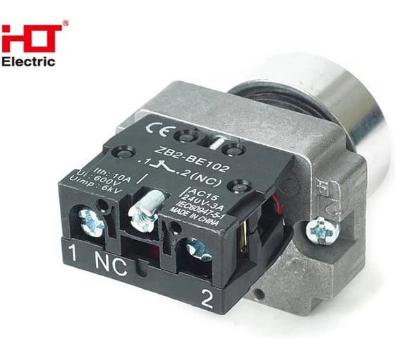Кнопка HLT BA41 NO, 230B, IP40, красная, 20штук/упаковка 085-07-003
