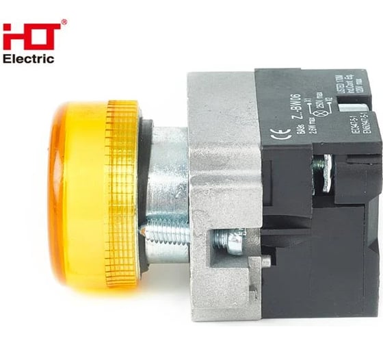 Лампа сигнальная HLT CB2-BV65(LED) желтый 24В IP54, 20штук/упаковка 085-06-072