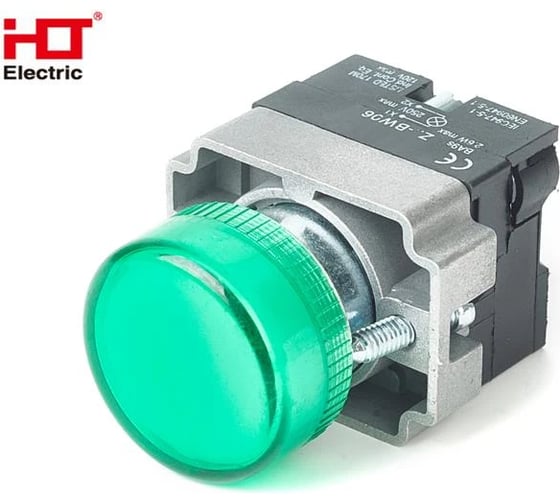 Лампа сигнальная HLT CB2-BV63(LED) зеленый 24В IP54, 20штук/упаковка 085-06-070