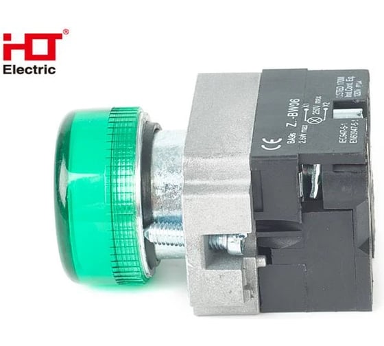 Лампа сигнальная HLT CB2-BV63(LED) зеленый 24В IP54, 20штук/упаковка 085-06-070