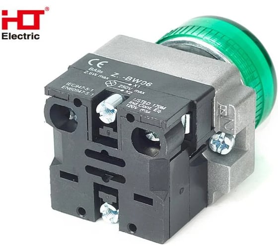 Лампа сигнальная HLT CB2-BV63(LED) зеленый 24В IP54, 20штук/упаковка 085-06-070