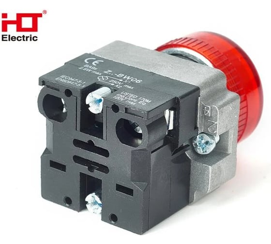 Лампа сигнальная HLT CB2-BV64(LED) красный 24В IP54, 20штук/упаковка 085-06-071