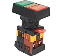 Кнопка HLT PPВВ-30N "Пуск-Стоп" прямоугольная d=30мм неон/240В 1з+1р, 10штук/упаковка 085-07-303