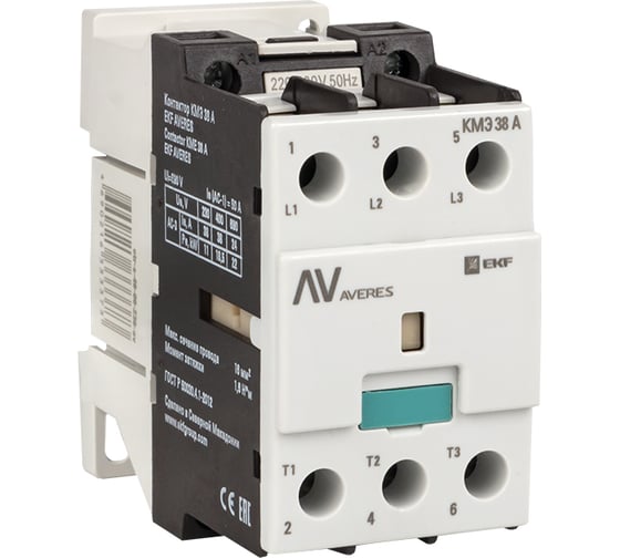 Контактор EKF КМЭ 38А 230В АС AVERES ctr-s-40-00-230-av 1