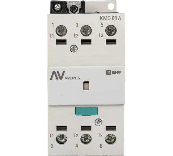 Контактор EKF КМЭ 60А 230В АС AVERES ctr-s-60-00-230-av