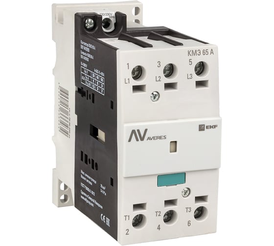 Контактор EKF КМЭ 65А 400В АС AVERES ctr-s-70-00-400-av 1