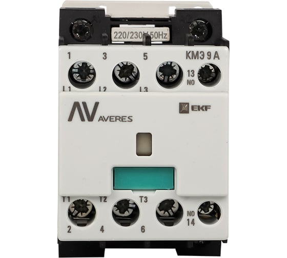 Контактор EKF КМЭ 9А 1NO 230В АС AVERES ctr-s-9-10-230-av