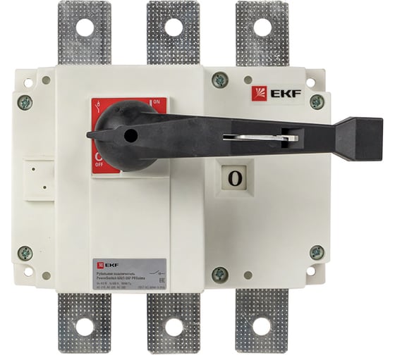 Рубильник-выключатель EKF 630A 3P с рукояткой PowerSwitch PROxima psds-630-3