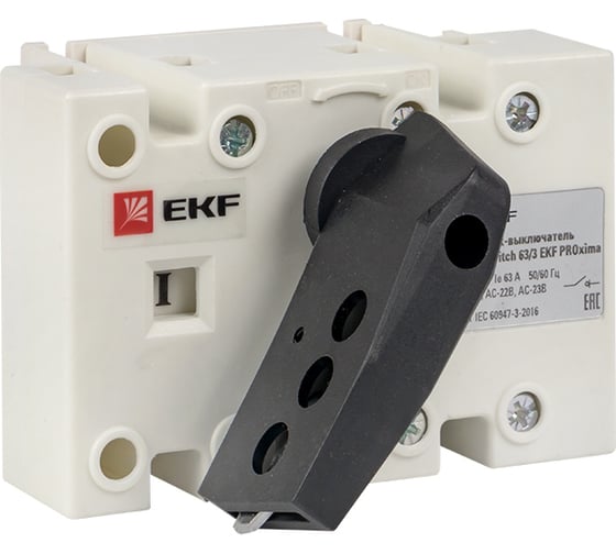 Рубильник-выключатель EKF 63A 3P с рукояткой PowerSwitch PROxima psds-63-3 1