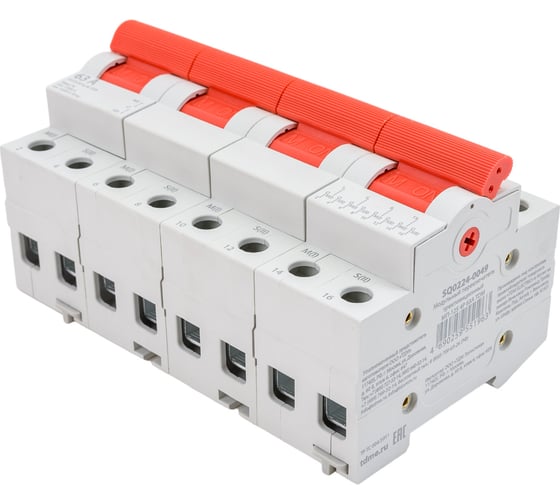 Трехпозиционный модульный переключатель TDM ELECTRIC МП-125 4P 63А SQ0224-0049