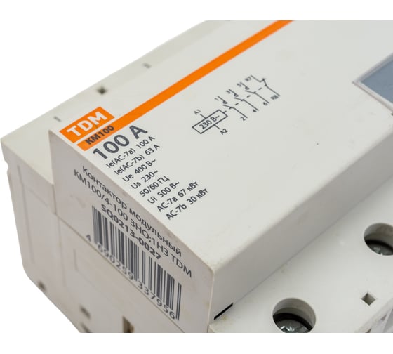 Модульный контактор TDM ELECTRIC КМ100/4-100 3НО1НЗ SQ0213-0027