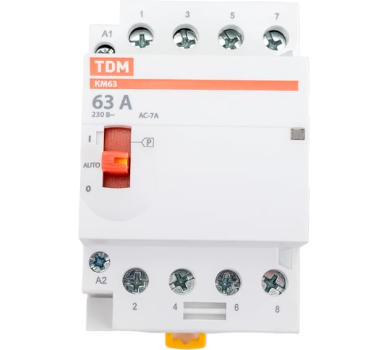 Модульный контактор TDM с ручным управлением КМ63/4-63 4НО 230В АС SQ0213-0107