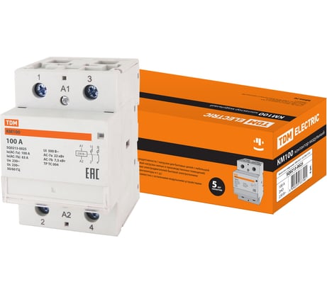 Модульный контактор TDM ELECTRIC КМ100/2-100 2НО SQ0213-0025