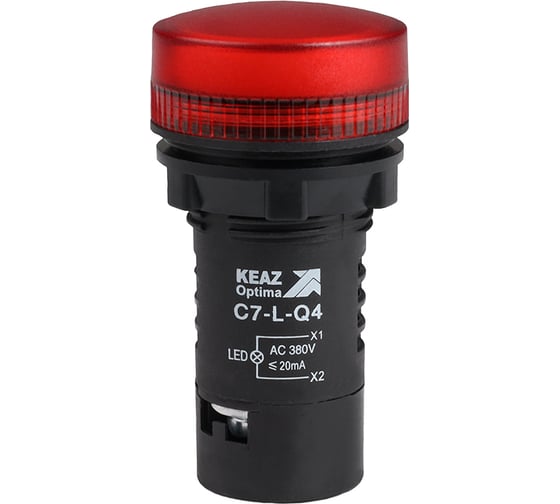 Лампа светодиодная КЭАЗ C7-L-Q4 красная 380 В AC XB7EV04QP 10 шт 362165