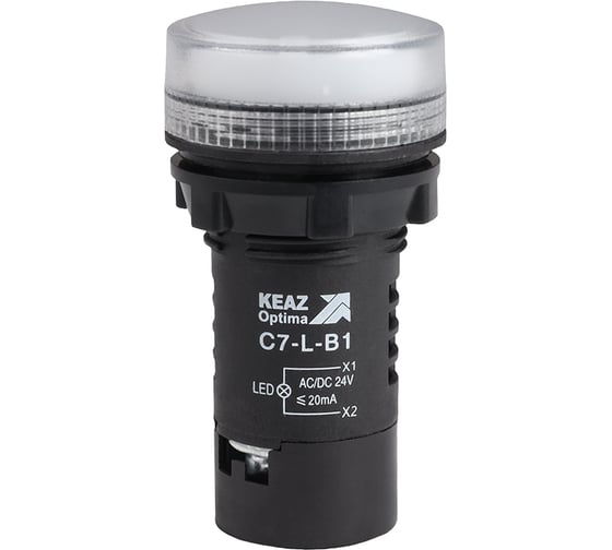 Лампа светодиодная КЭАЗ C7-L-B1 белая 24 В AC/DC XB7EV01BP 10 шт 362148 1