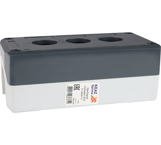 Корпус кнопочного поста КЭАЗ OptiSignal Compact D22 C7-BD67-3 3 отверстия IP67 XALD03 362235 1