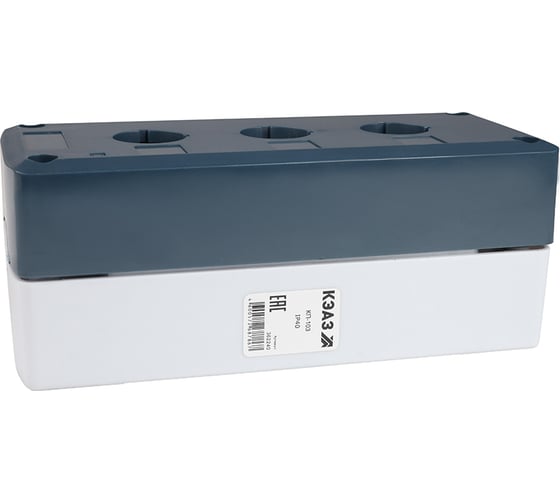 Корпус кнопочного поста КЭАЗ КП-103 серый 3 отверстия IP40 362240 1