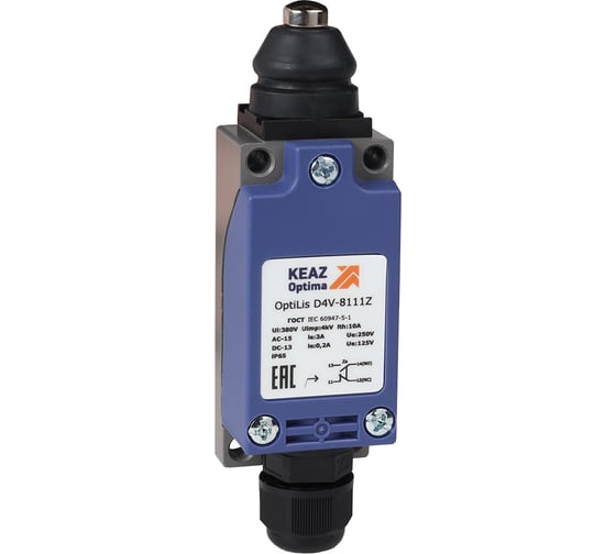 Выключатель концевой КЭАЗ OptiLiS D4V-8111Z толкатель металлический XCKP2110P16 365295 1