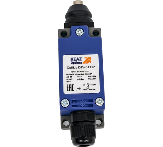 Выключатель концевой КЭАЗ OptiLiS D4V-8111Z толкатель металлический XCKP2110P16 365295
