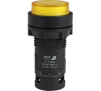 Кнопка КЭАЗ с подсветкой OptiSignal Compact D22 C7-PL-B510 желтая 1НО 24 В AC/DC XB7NW35B1 362092