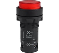 Кнопка КЭАЗ с подсветкой OptiSignal Compact D22 C7-PL-M401 красная 1НЗ 230 В AC XB7NW34M2 362096