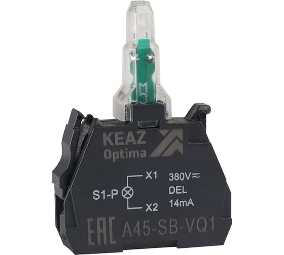 Световой блок КЭАЗ OptiSignal D22 A45-SB-VQ5 желтый 380 В AC с защитой от наводок ZBVQ5 362257 1