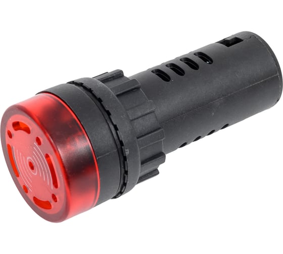 Лампа сигнальная звуковая UPUN AD105-22SM (LED) Ф22мм 24В красный, упак 10 шт AD105-22SM/R-23 1