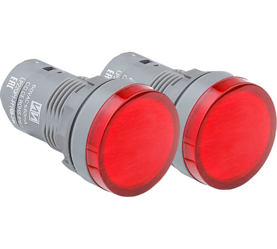 Лампа сигнальная Инпром Инновации LP22QP1-FP/R d22мм, красная 230В lp10908