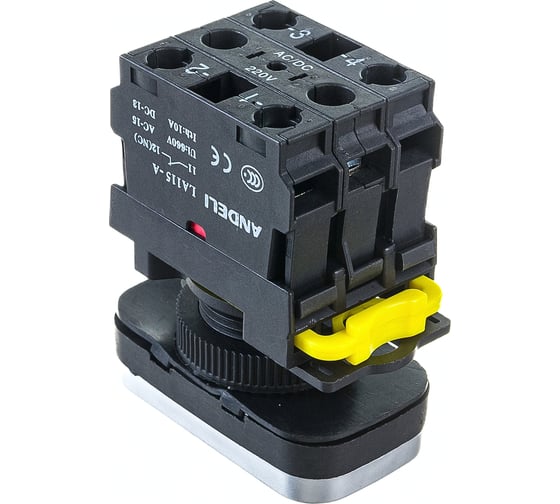 Двойная кнопка ANDELI LA115-A5-11RD1, 1NO 1NC, 220В, IP65 ADL10-204
