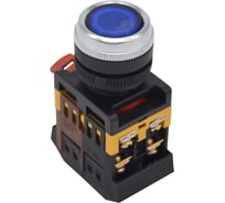 Кнопка ANDELI ABLFS-22 синий, d22мм, P+NO неон 220В/400B ADL10-026